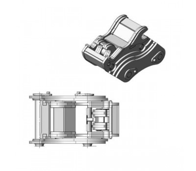 Быстросъем (БСМ, квик) для экскаватора-погрузчика Volvo BL61 / 71 на ковш 1,0 куб.м